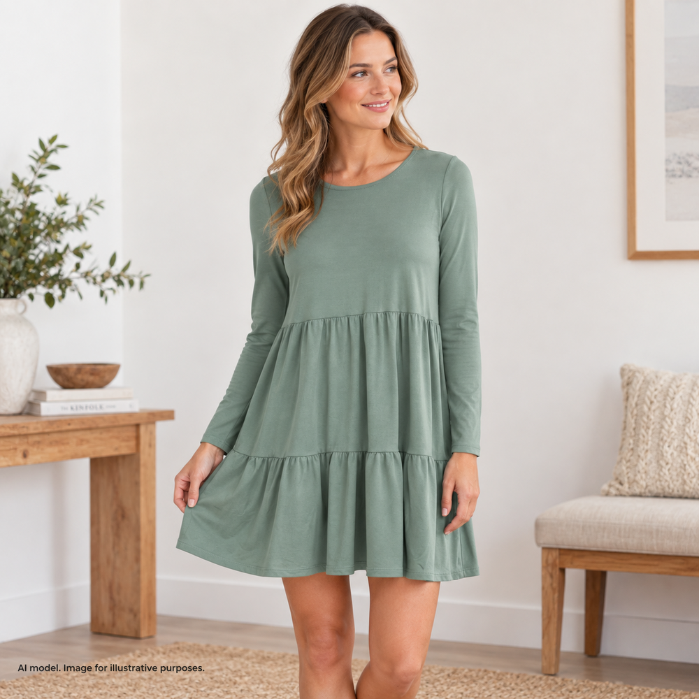 Love Fire Dress Women XS Extra Small Green Smocked Shirred Boho Gypsy Festival